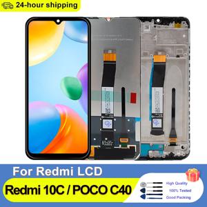 6.71인치 Xiaomi Redmi 10C용 LCD 디스플레이 터치 스크린 디지타이저 어셈블리 Mi Poco C40용 220333 QAG 디스플레이 부품 교체