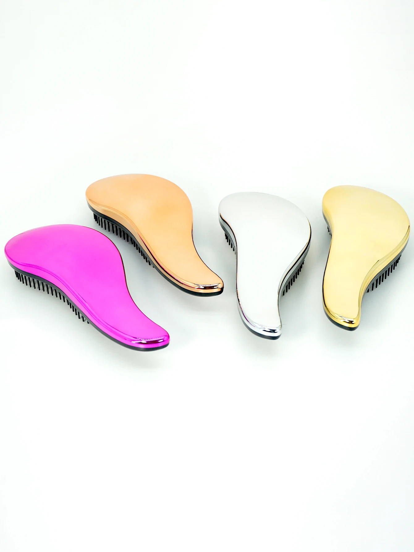 여성용 에어백 빗, 곱슬 머리 마사지, 매듭 방지, 부드러운 빗, 휴대용 정전기 방지 로얄 퀸의 곡선 빗