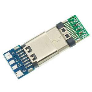 PLR 10개 타입 C 커넥터 24핀 남성/여성 리셉터클 어댑터 납땜용 와이어&케이블 USB 3.1 소켓 24 지원 PCB 보드