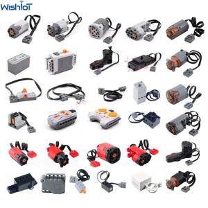 파워 기능 업그레이드 모터 MOC 멀티툴 서보 트레인 모터 8293 8883 빌딩 블록 리시버 컨트롤 세트 기술 부품