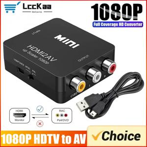 1080P HDMI 호환 AV RCA 어댑터 컨버터 박스 RCA AV CVSB LR 비디오 컴포지트 AV 스케일러 컨버터 (HDTV, PC, 프로젝터용)