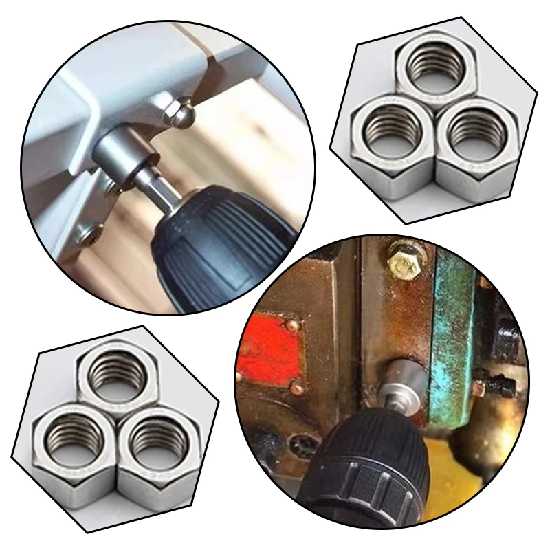 강력한 소켓 내부 육각 렌치 육각 핸들 드라이버 소켓 연장봉 공압 드라이버 삽입 도구 세트