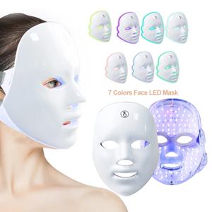 7색 LED 마스크 광자 페이셜 스킨케어 뷰티 리페어 스킨 안티에이징 주름 개선 피부 탄력 무선 LED 페이스 마스크