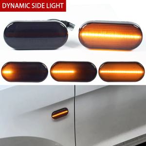 폭스바겐 보라 골프 3/4 파사트 3B 폴로 6N 샤란용 2개의 LED 다이나믹 방향지시등 측면 위치등