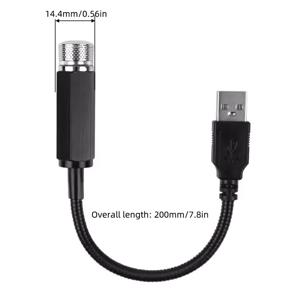 미니 LED 자동차 루프 스타 나이트 라이트 프로젝터 분위기 조명 갤럭시 램프 USB 장식 조절 가능 자동차 루프 천장 장식용