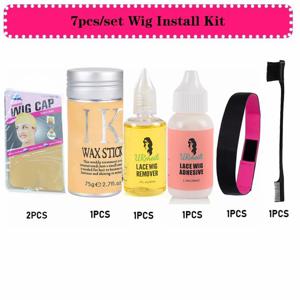 가발 레이스 접착제 세트 방수 레이스 프론트 접착제 (도구 및 헤어 왁스 스틱 포함) (레이스 접착제/가발 접착제 제거제/왁스 스틱)