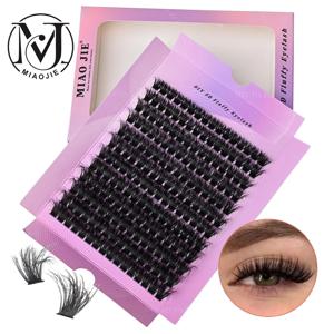 MJ 280 번들 60D/80D 밍크 속눈썹 0.05mm 얇은 속눈썹 확장 3D 러시아 볼륨 개별 속눈썹 클러스터 메이크업 블랙 라스