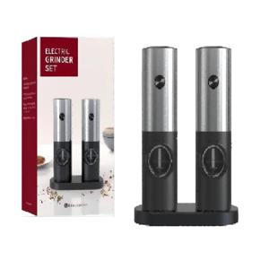 1PC/2PCS 전기 자동 후추 분쇄기 세트 소금 및 후추 분쇄기 주방용 조절 가능한 굵기 조절 향신료 분쇄기