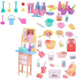 미니 가구 세탁 및 요리 기계 애완 동물 홈 수면복 세트 30cm 인형 액세서리 어린이 놀이 집 장난감 선물