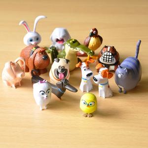 14 개 비밀 애완 동물 PVC 토끼 눈덩이 Gidget 멜 개 맥스 듀크 고양이 액션 피규어 장난감 크리스마스 선물 장난감