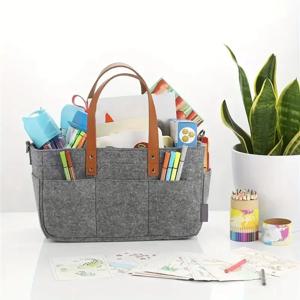 펠트 기저귀 가방 보관 가방, 휴대용 트롤리 핸드백, 걸이식 보관 가방, 보관 바구니, 엄마 가방, 1 개