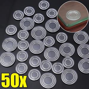 50/10Pcs 투명 유리 테이블 범퍼 가구 안티 슬립 패드 비 접착 범퍼 패드 테이블 유리에 대 한 부드러운 PVC 흡입 패드