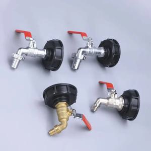 S60x6 굵은 나사산 IBC 탱크 탭 연결기 x 1/2'' 3/4'' 워터 커플링 어댑터 1000L 정원용 가정용 교체 밸브 피팅