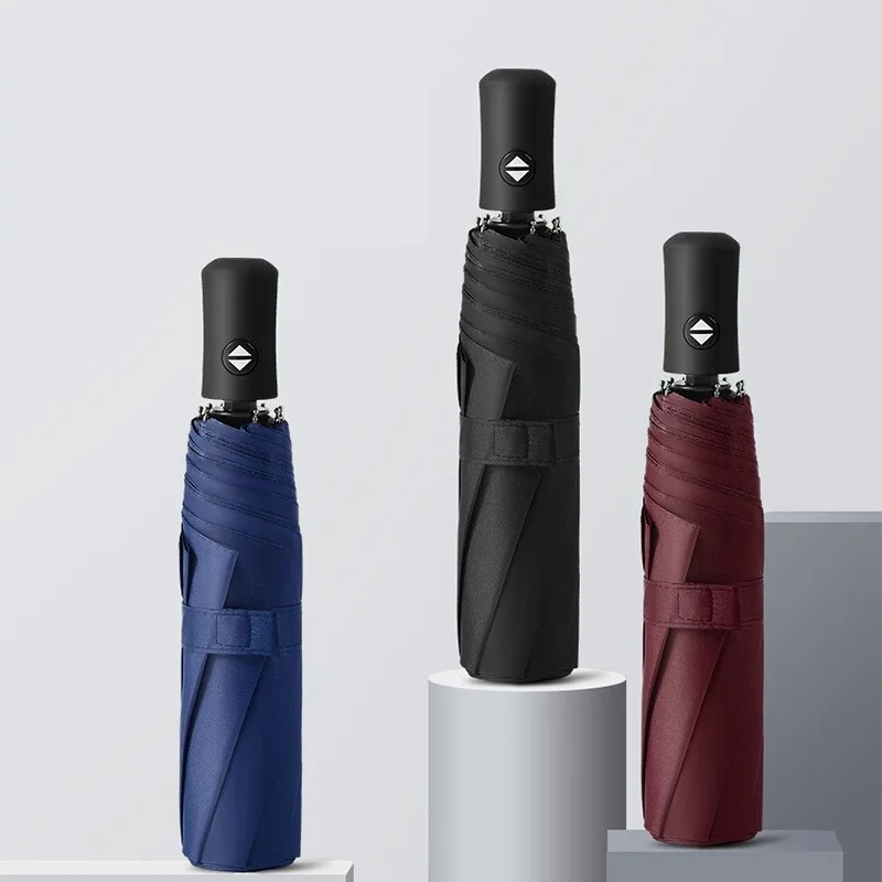 자동 우산 여덟 뼈 비닐 햇빛과 비 이중 목적 태양 우산 양산 및 자외선 자동 접이식 선물 adve