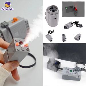 빌딩 블록 연기 스프레이 전기 배기 수정 럭셔리카 로고 MOC 장난감 모델 액세서리, 레고드와 호환 가능, 2 개