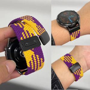 화웨이 워치 GT6 5 4 3 밴드용 18/20/22mm 브레이디드 스트레치 루프 여성 남성용 마그네틱 스트랩 손목밴드 가민/삼성 워치용