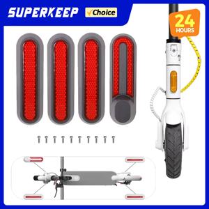 휠 커버는 Xiaomi 3 전동 스쿠터 M365 Pro 2 1s 전면 후면 안전 반사 튜브 야간 반사 스티커 용 쉘을 보호합니다.