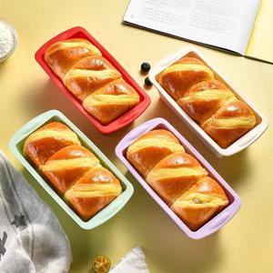 1Pc 가정용 직사각형 실리콘 금형 캔디 토스트 금형 부활절 빵 DIY 주방 용품 케이크 Bakeware 팬 베이킹 도구