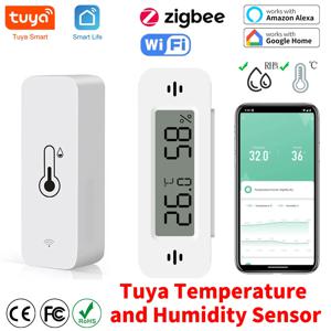 Tuya Zigbee WiFi 온도 및 습도 센서 APP 스마트 홈용 원격 모니터 var SmartLife WorkWith Alexa Google Assistant