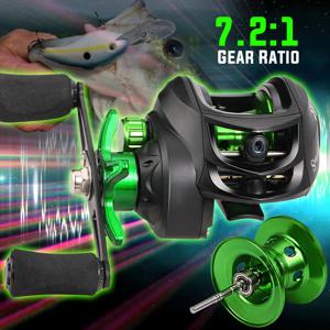 Sougayilang 베이트캐스팅 릴 7.2:1 기어비 최대 드래그 10kg 휠 메탈 스풀 트롤링 릴 민물 잉어 낚시용