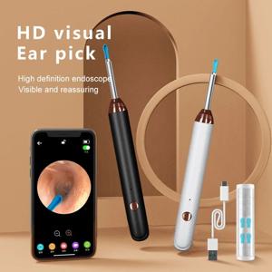 Tinsol 스마트 비주얼 귀 청소기 1296P 귀 스틱 검 이경 USB C 충전 내시경 왁스 제거 도구 Earpick 카메라 건강 관리