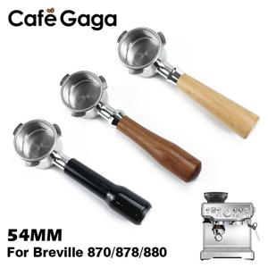 Breville Sage 870 878 880 용 54mm 커피 Bottomless Portafilter 교체 가능한 필터 바구니 포함 홈 주방 바리 스타 액세서리