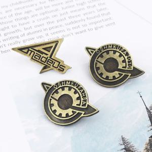 Steins Gate Makise Kurisu 배지 코스프레 애니메이션 돌 문 기어의 운명 금속 배지 할로윈 파티 소품 팬 컬렉션