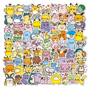 100PCS 노트북 오토바이 문구에 대 한 귀여운 애니메이션 포켓몬 만화 스티커 DIY 어린이 장난감 낙서 스티커 장식