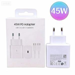 삼성 45W PD 충전기 초고속 충전 어댑터 (갤럭시 S25 S24 S23 S22 S20 S21 Z 플립 폴드 7 6 5 4 3 2 A17 A16 A26 A36 호환)
