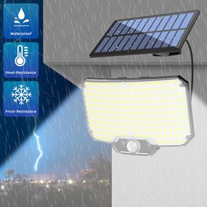 모션 센서가 있는 234LED 태양광 야외 조명, 방수 태양광 보안 스포트라이트, 현관/테라스용