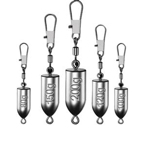 5PCS 10g/15g/20g/25g/30g/40g/50g/60g 리드 싱커 오목 바닥 로드러너 테이퍼 싱커 낚시 커넥터 태클