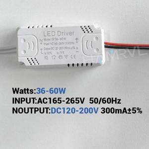 LED 드라이버 어댑터 DC180-240V 300mA 36-60W 60-80W AC165-265V 천장 조명 전원 공급 장치 용 조명 변압기 패널