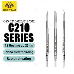 시코 C210 납땜팁 세트 K I IS O 4종 4층 나노 코팅 1초 가열 JBC T210 휴대폰 패드 PCB 마이크로 납땜 수리용