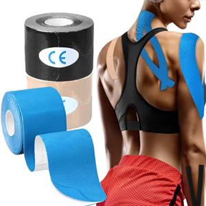 5CMX5M 운동 Elastoplast 부상 스포츠 테이프 근육 회복 패치 리프트 가슴 안티 처짐 무릎 팔꿈치 스트레치 피트니스 브레이스