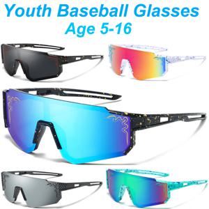 어린이 야구 선글라스 스포츠 사이클링 안경 연령 1-8 어린이 야외 Mtb 자전거 자전거 고글 소년 소녀 UV400 안경