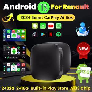 Android 13 무선 Carplay 어댑터 Android Auto For Netflix Youtube For Renault Arkana Captur Clio MEGANE AUSTRAL ZOE E-Tech