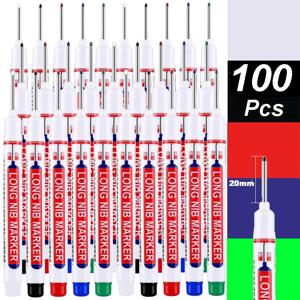 4-100개 2cm 방수 롱 헤드 마커 금속용 딥 홀 마커 펜 레드/블랙/블루/그린/화이트 목공 도구