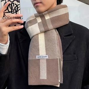 겨울 남성 스카프 따뜻한 스카프를 유지 캐주얼 패션 브랜드 디자이너 니트 Neckerchief 패치 워크 복사 캐시미어 스카프 목도리 랩 AC2228