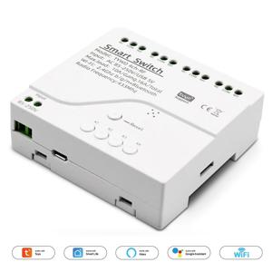 Tuya 스마트 Wifi 스위치 모듈 12V 32V 220V RF 433 라디오 원격 제어 Alexa Google 홈 스마트 라이프 용 1/2/4 채널 릴레이