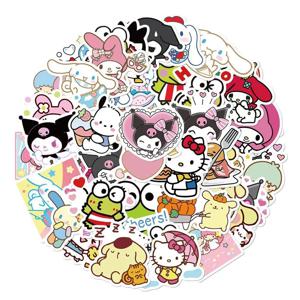 50PCS Sanrio 시리즈 Kuromi 스티커 귀여운 다목적 스티커 방수 장식 냉장고 컴퓨터 스티커