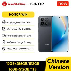 오리지널 뉴 HONOR 위인 안드로이드 게이밍 폰 스냅드래곤 8 엘리트 5세대 OTA 6.83인치 OLED 185HZ 50MP 10000mAh 배터리 100W 충전 IP69
