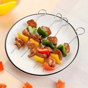 1 세트 스테인레스 스틸 에어 프라이어 랙 4 개의 구이 고기 선택 그릴 에어 프라이어 액세서리 요리 랙 주방