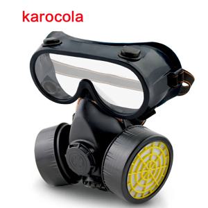 하프 가스 마스크 호흡기 유기 증기 화학 방지 먼지 페인트 산업용 이중 필터 안전 보호 마스크 고글 도매