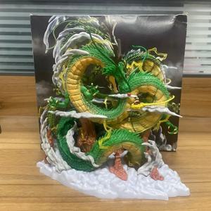 드래곤 볼 애니메이션 그림 22cm Shenron 피규어 Goku 및 Shenron 입상 Pvc 동상 모델 인형 컬렉션 장식 어린이 장난감 선물