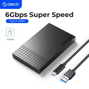 ORICO Type-C 외장형 하드 드라이브 케이스 SATA - USB3.1 HDD 인클로저(2.5'' HDD SSD 6Gbps 속도 지원 UASP)
