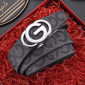 남성과 여성을 위한 정품 가죽 벨트, 금속 자동 버클, 럭셔리 브랜드, 유명한 상업 스타일, 청바지 팔찌