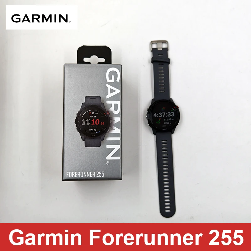 Garmin Forerunner 255 스포츠 스마트워치, 42mm 1.3 인치 컬러 스크린, 14 일 배터리 수명, 4GB RAM NFC 블루투스 와이파이, 5ATM 방수