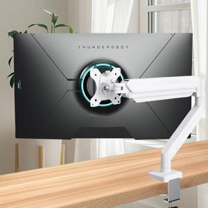 높이 조절식 모니터 암, C 클램프 및 그로밋 베이스, 홈 오피스 모니터 스탠드, 13 인치-32 인치 스크린용 단일 모니터 마운트