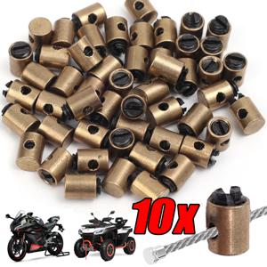 5/10Pcs 오토바이 스로틀 케이블 코어 브레이크 볼트 핀 골드 컬러 모토 크로스 비치 자전거 스로틀 당겨 케이블 브레이크 중지 볼트 핀