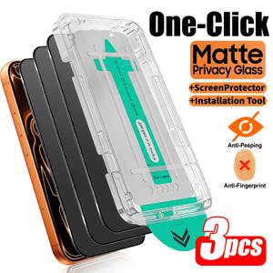 아이폰 17 13 12 11 14 16 15 프로 맥스 XS X XR용 3개입 발수성 먼지 방지 쉬운 설치 스크린 보호필름 무광 프라이버시 글라스